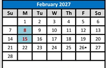 District School Academic Calendar for Heritage Peak Charter for February 2027
