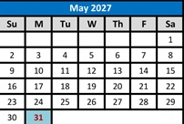 District School Academic Calendar for Heritage Peak Charter for May 2027