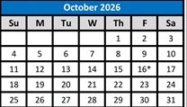 District School Academic Calendar for Heritage Peak Charter for October 2026