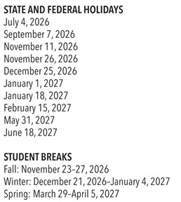 District School Academic Calendar Legend for Calpella Elementary