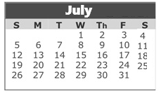 District School Academic Calendar for Fairview Elementary for July 2026