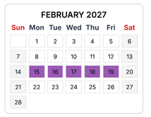 District School Academic Calendar for Beck Centennial Elementary School for February 2027