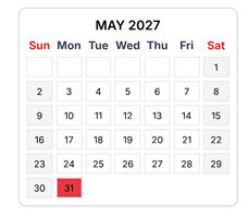 District School Academic Calendar for Beck Centennial Elementary School for May 2027