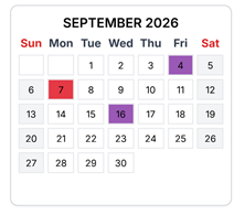 District School Academic Calendar for Beck Centennial Elementary School for September 2026