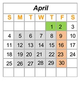 District School Academic Calendar for Cooper Elementary for April 2027
