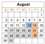 District School Academic Calendar for Cooper Elementary for August 2026
