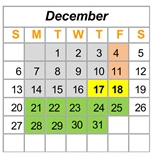 District School Academic Calendar for Cooper Elementary for December 2026