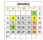 District School Academic Calendar for Cooper Elementary for January 2027