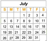 District School Academic Calendar for Cooper Elementary for July 2026