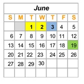 District School Academic Calendar for Cooper Elementary for June 2027