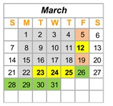 District School Academic Calendar for Cooper Elementary for March 2027