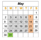 District School Academic Calendar for Cooper Elementary for May 2027