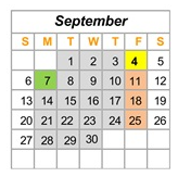 District School Academic Calendar for Cooper Elementary for September 2026