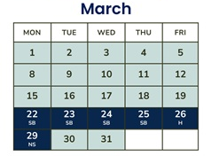 District School Academic Calendar for Avalon Elementary for March 2027