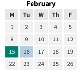 District School Academic Calendar for Hope for February 2027