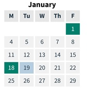 District School Academic Calendar for Hope for January 2027