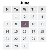 District School Academic Calendar for Hope for June 2027