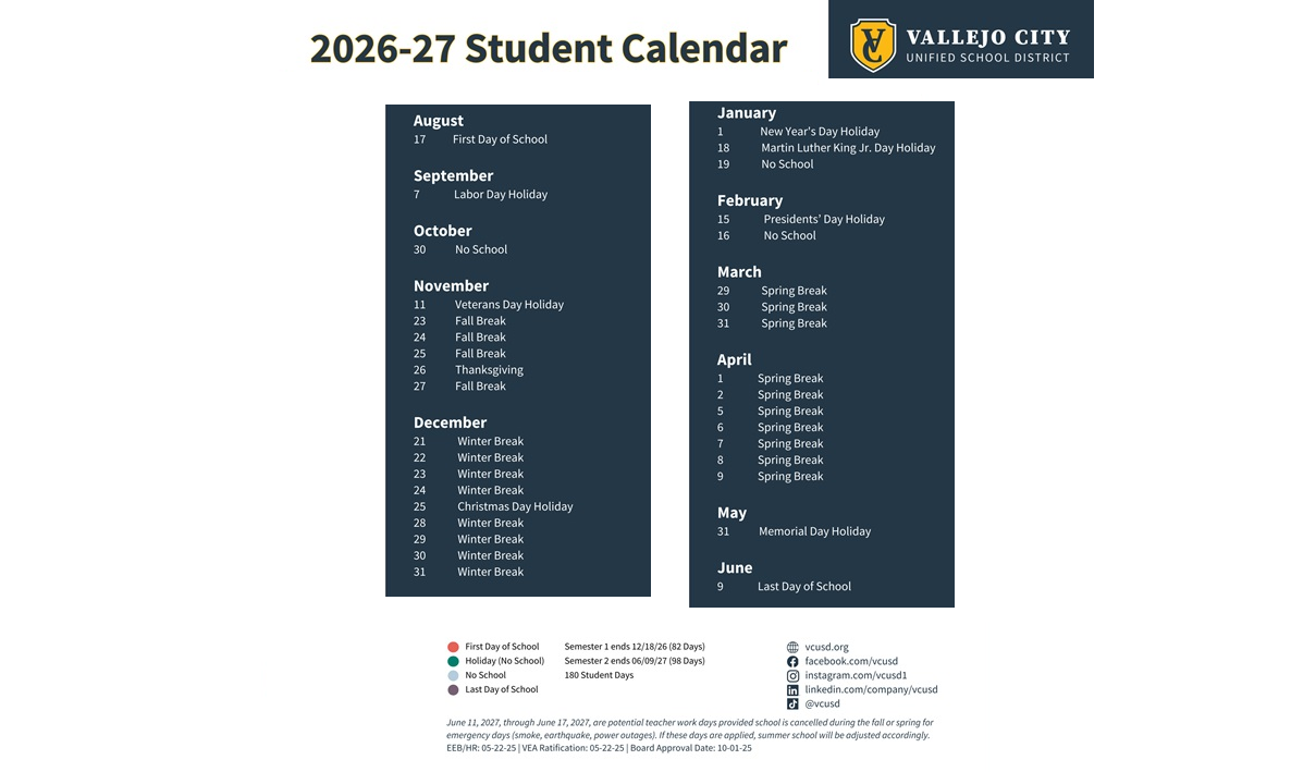District School Academic Calendar Key for Hope