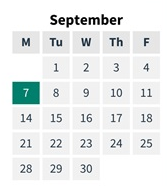 District School Academic Calendar for Hope for September 2026