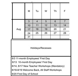 District School Academic Calendar for Valley Center Independent Study School for August 2026