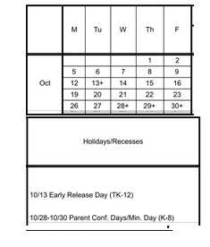 District School Academic Calendar for Valley Center Independent Study School for October 2026