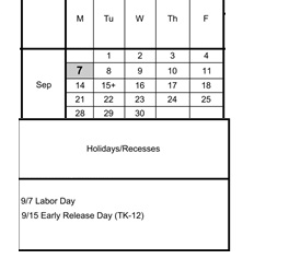 District School Academic Calendar for Valley Center Independent Study School for September 2026