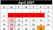 District School Academic Calendar for Minnehaha Elementary School for April 2027
