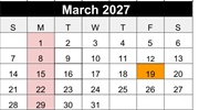 District School Academic Calendar for Minnehaha Elementary School for March 2027