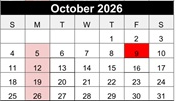 District School Academic Calendar for Minnehaha Elementary School for October 2026