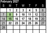 District School Academic Calendar for Foster (E.P.) Elementary for February 2027