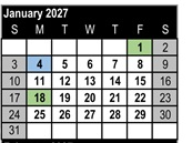 District School Academic Calendar for Foster (E.P.) Elementary for January 2027