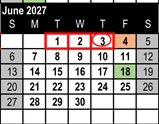 District School Academic Calendar for Foster (E.P.) Elementary for June 2027