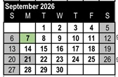 District School Academic Calendar for Foster (E.P.) Elementary for September 2026