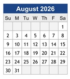 District School Academic Calendar for Dana Road Elementary for August 2026