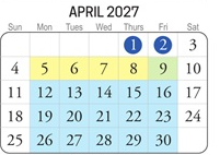 District School Academic Calendar for Providence Elementary for April 2027