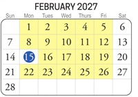 District School Academic Calendar for Providence Elementary for February 2027
