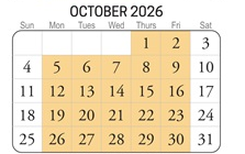 District School Academic Calendar for Providence Elementary for October 2026
