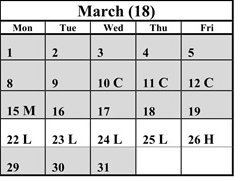 District School Academic Calendar for River Bend (oh) for March 2027