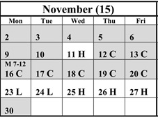 District School Academic Calendar for River Bend (oh) for November 2026