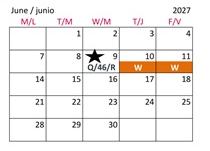 District School Academic Calendar for Adams Elementary for June 2027