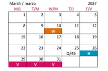 District School Academic Calendar for Adams Elementary for March 2027