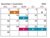 District School Academic Calendar for Adams Elementary for November 2026