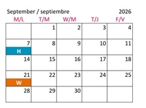 District School Academic Calendar for Adams Elementary for September 2026