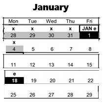 District School Academic Calendar for Maple Hill Elementary for January 2027