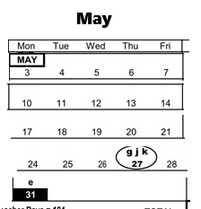 District School Academic Calendar for Maple Hill Elementary for May 2027