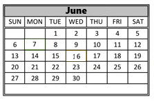 District School Academic Calendar for Tennyson Elementary School for June 2027