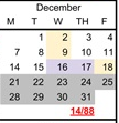 District School Academic Calendar for West Sacramento School For Independent Study for December 2026