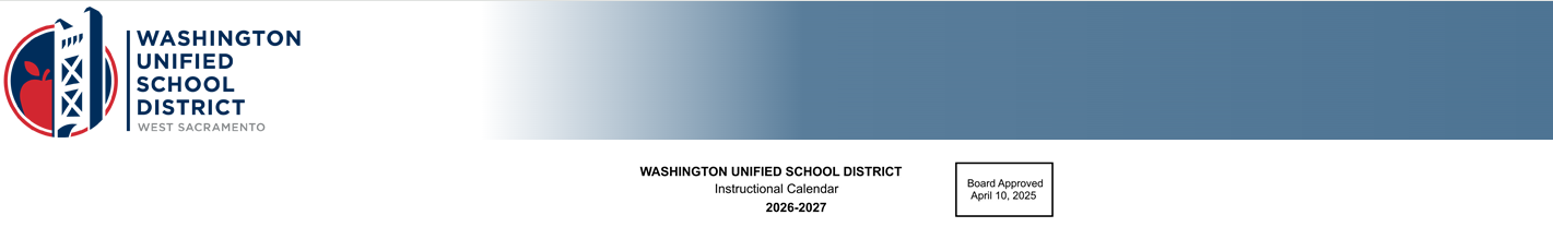 District School Academic Calendar for West Sacramento School For Independent Study