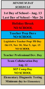 District School Academic Calendar Legend for Riverside School