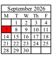 District School Academic Calendar for Riverside School for September 2026